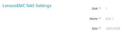 LenovoEMC NAS Settings